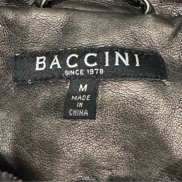 Baccini Silver Leather Motorcycle Jacket - Picture 5 of 6